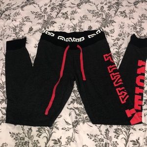 PINK Gray/Red Yoga Pants/Leggings